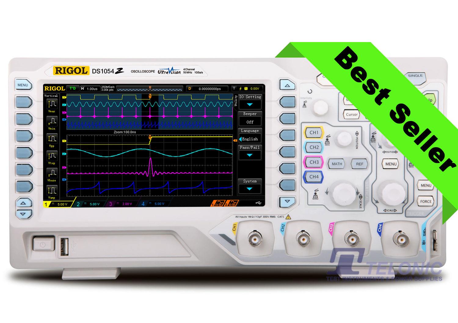 Rigol DS1054Z front panel digital oscilloscope